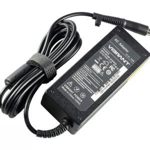 18.5V 3.5A 65W AC Adaptor for HP Mini 2133 HP Compaq 2710p 6710b 6730b 6735s NX7400 HP Pavilion DV5 (P/N: 239427-001 391173-001 PPP009H) – Angled front – 3 sides visible