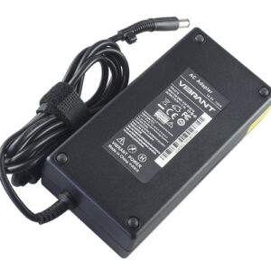 19.5V 7.7A 150W AC Adapter for Dell Inspiron 7559 XPS L702x Alienware M15x – Angled front – 3 sides visible