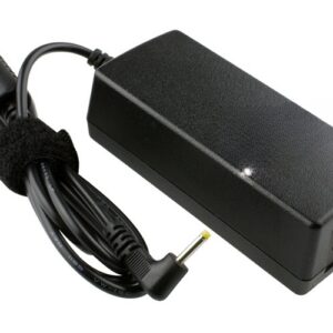 19V 2.1A 40W AC Adaptor for ASUS Eee PC 1005HA 1008HA 1102HA 1201HA 1215N 1218 – Angled front – 3 sides visible