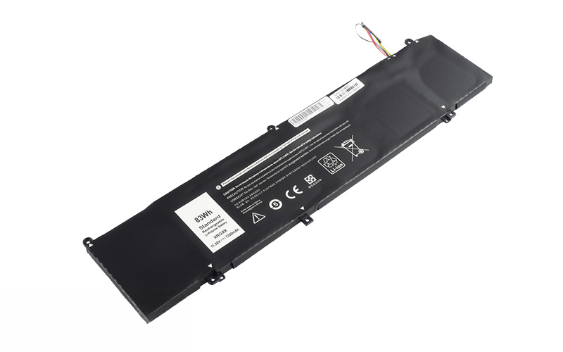 1F2NN XRGXX Battery for Dell G5 5590 G7 7590 7790 Alienware M15 R1 M17 R1 (11.55V 83Wh 6-Cell Li-Poly) – Front view top 45° angle