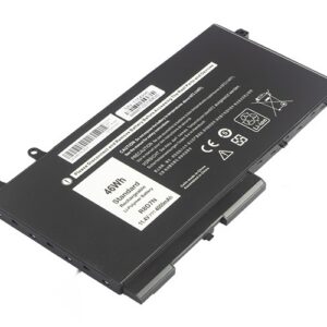 1V1XF R8D7N Battery for Dell Latitude 5400 E5400 5410 E5410 5500 Precision 3540 (11.4V 46Wh 3-Cell Li-Polymer) – Front view top 45° angle