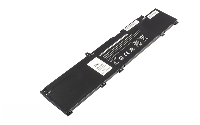 266J9 MV07R Battery for Dell Inspiron G3 3500 G5 5000 G5 5500 (15.2V 61Wh 4-Cell Li-Poly) – Front view top 45° angle