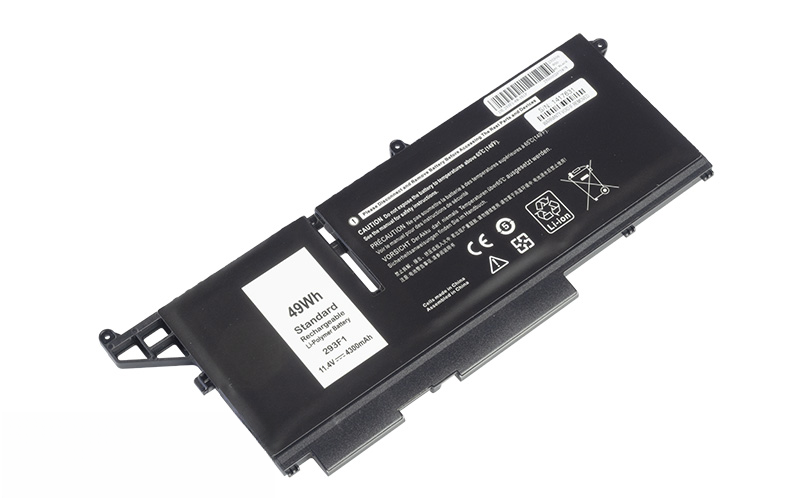 293F1 M69D0 8WRCR 01VX5 Battery for Dell Precision 3570 Latitude 5330 5430 5530 7330 7430 7530 (11.4V 49Wh 3-Cell Li-Poly) – Front view top 45° angle