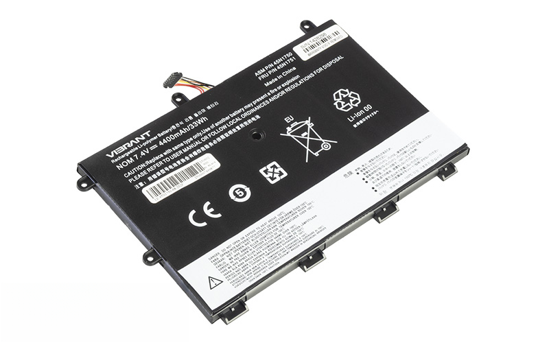 45N1750 45N1751 45N1748 45N1749 Battery for Lenovo ThinkPad Yoga 11e Series (7.4V 33Wh 4-Cell Li-Poly) – Front view top 45° angle