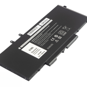 4GVMP 3HWPP Battery for Dell Latitude 5400 5401 5500 5501 5410 5510 Precision 3541 3550 3551 (7.6V 61Wh 4-Cell Li-Polymer) – Front view top 45° angle