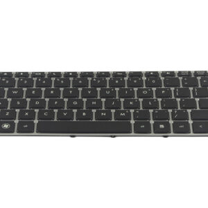653171-B31 Keyboard for HP ProBook 5330M (with silver frame and backlit keys) – Front view – keys & layout