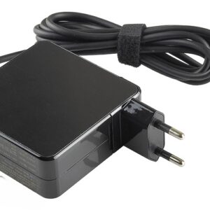 65W USB-C Portable Charger for ASUS, HP and Lenovo Laptops – Angled front – 3 sides visible