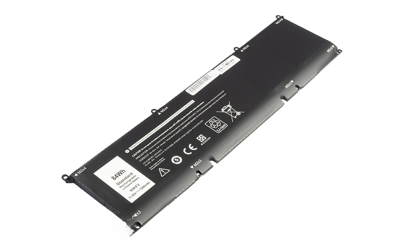 69KF2 8FCTC DVG8M M59JH Battery for Dell Inspiron G15 5510 5515 Alienware M15 R3 R4 M17 R3 R4 (11.55V 69Wh 6-Cell Li-Poly) – Front view top 45° angle