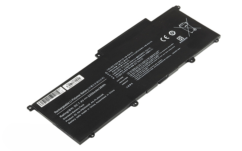 7.4V 40Wh Li-Polymer Battery for Samsung NP900X3C NP900X4D (P/N: AA-PLXN4AR) – Front view top 45° angle
