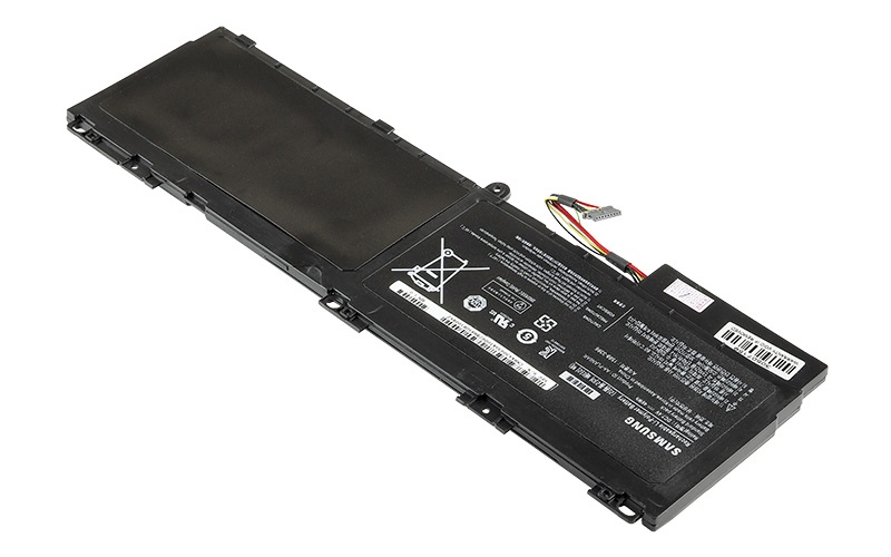 7.4V 46Wh Li-Polymer battery for Samsung NP900X1B-A02 NP900X3A-A01 (P/N: AA-PLAN6AR) – Front view top 45° angle