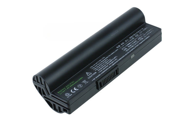 7.4V 5200mAh/38Wh 4-Cell Battery for ASUS&nbsp;eee PC 2G Surf 4G Surf 700 701 8G 900 (P/N: A22-700 A22-P701 P22-900 90-OA001B1000) – Front view top 45° angle
