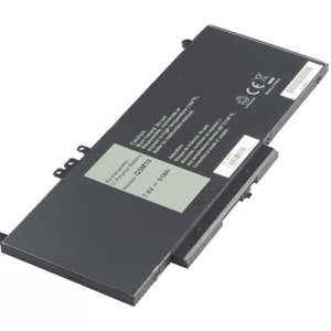 7.4V 53Wh Li-Polymer Dell Latitude E5250 E5450 E5550 Latitude 3150 Battery (P/N: G5M10 0WYJC2 8V5GX) – Front view top 45° angle