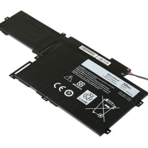 7.4V 56Wh 4-Cell Li-Polymer Battery for Dell Inspiron 14-7437 (P/N: C4MF8 5KG27 P42G) – Front view top 45° angle