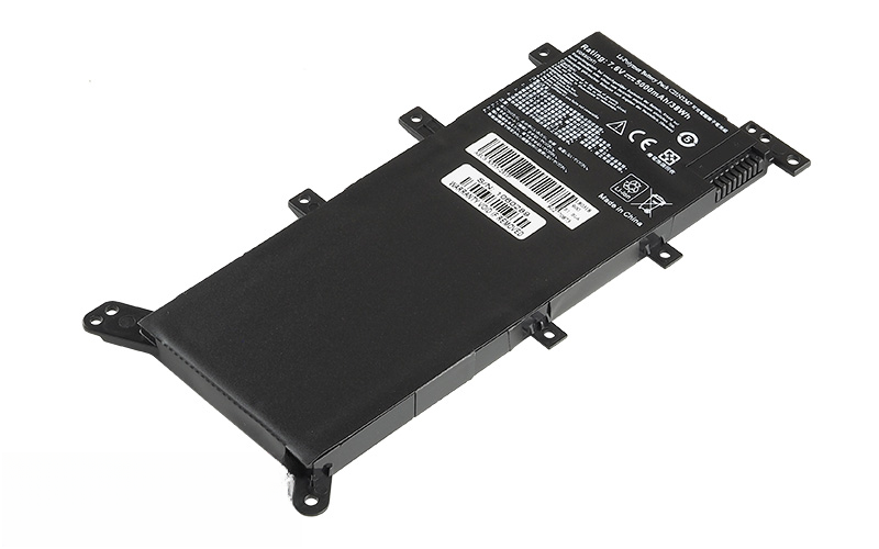 7.6V 37Wh 2-Cell Li-Polymer Battery for ASUS X555 X555L X555LA X555LN (P/N: C21N1347) – Front view top 45° angle