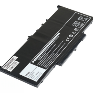 7.6V 55Wh Li-Polymer Battery for Dell Latitude E7270 E7470 (P/N: MC34Y J60J5 0MC34Y 242WD) – Front view top 45° angle