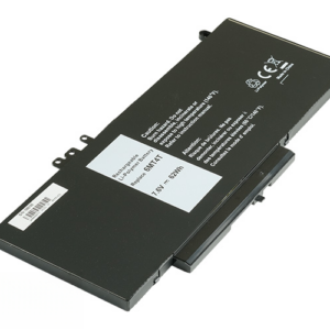 7.6V 62Wh Li-Polymer Battery for Dell Latitude E5270 E5470 E5570 Precision 3510 (P/N: 6MT4T 079VRK 0HK6DV 0TXF9M) – Front view top 45° angle