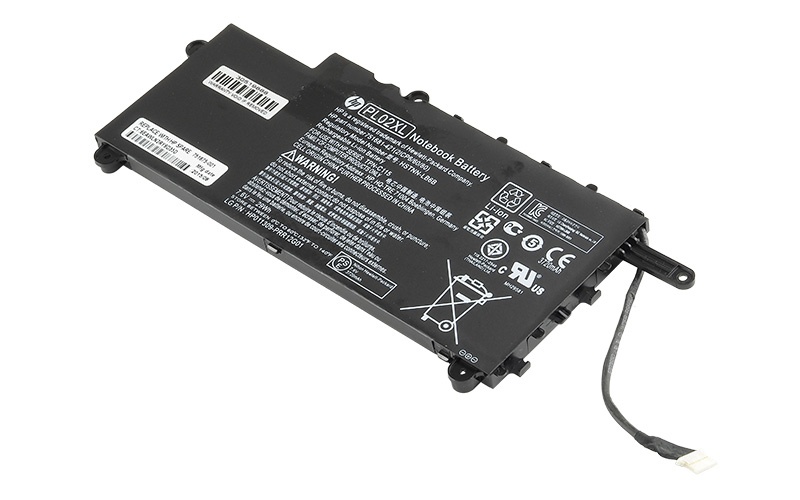 751875-001 PL02XL battery 7.6V 29Wh Li-poly for HP Pavilion X360 11-n series – Front view top 45° angle