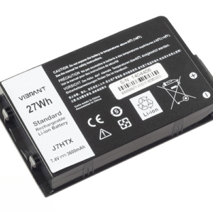 7XNTR FH8RW J7HTX J82G5 Battery for Dell Latitude 12 Rugged Tablet (7202) 7212 Rugged Extreme Tablet (7.4V 27Wh 2-Cell Li-Poly) – Front view top 45° angle