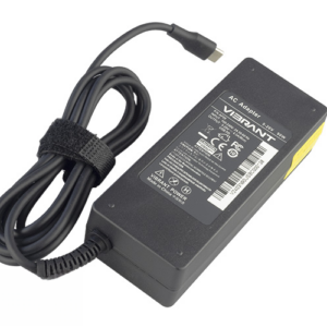 90W USB-C Desktop Charger for Acer, ASUS, Dell, HP and Lenovo Laptops – Angled front – 3 sides visible