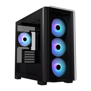 A23PLUS BK Asus A23 PLUS ARGB Micro ATX Gaming Chassis Black wr 01