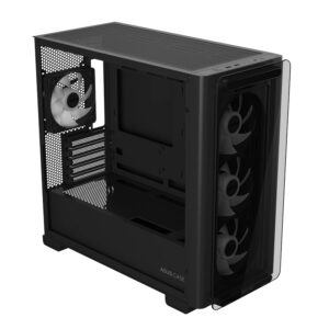 A23PLUS BK Asus A23 PLUS ARGB Micro ATX Gaming Chassis Black wr 04
