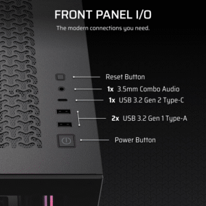 CC 9011322 WW Corsair 3500X RS R ARGB Mid Tower PC Cas wr 04