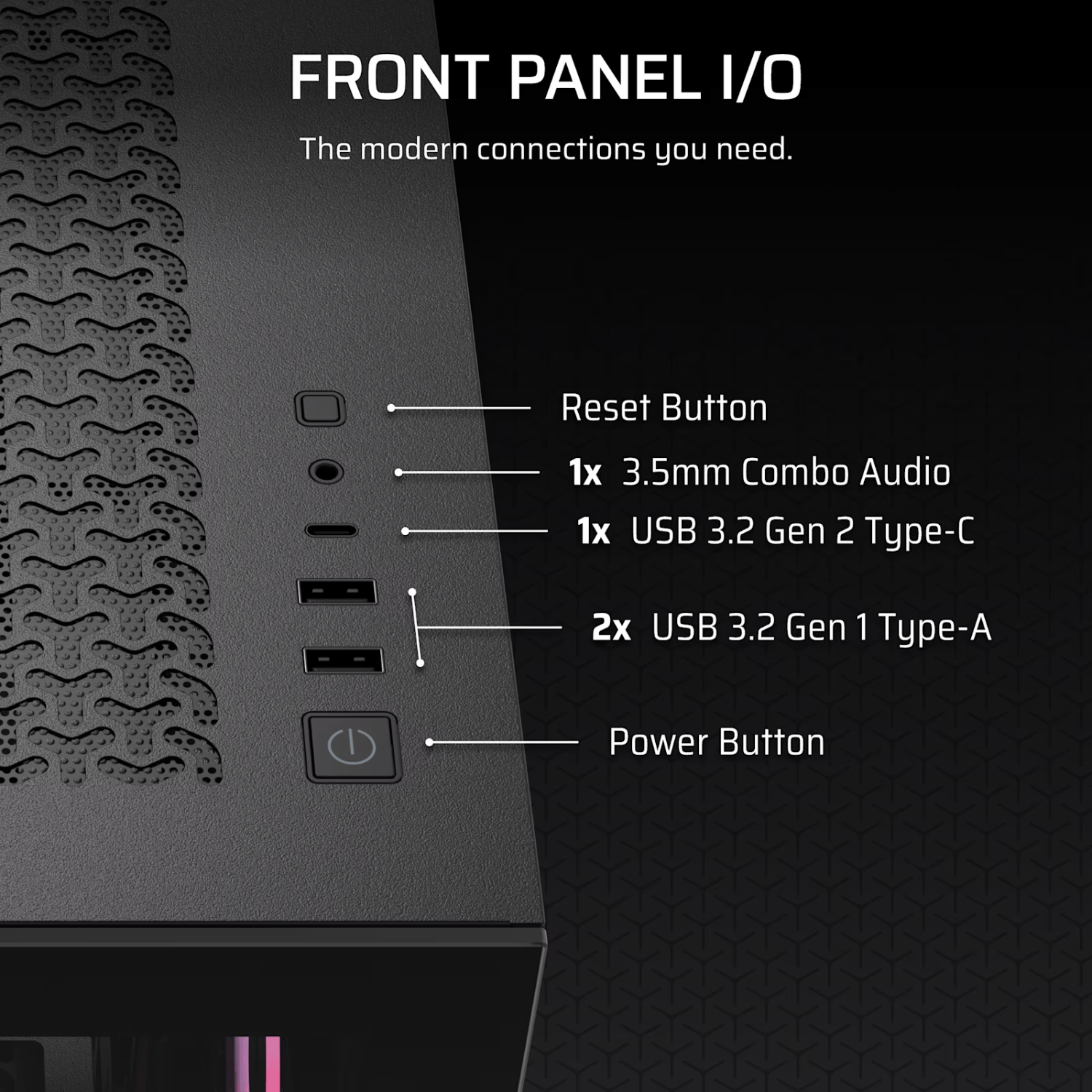 CC 9011322 WW Corsair 3500X RS R ARGB Mid Tower PC Cas wr 04