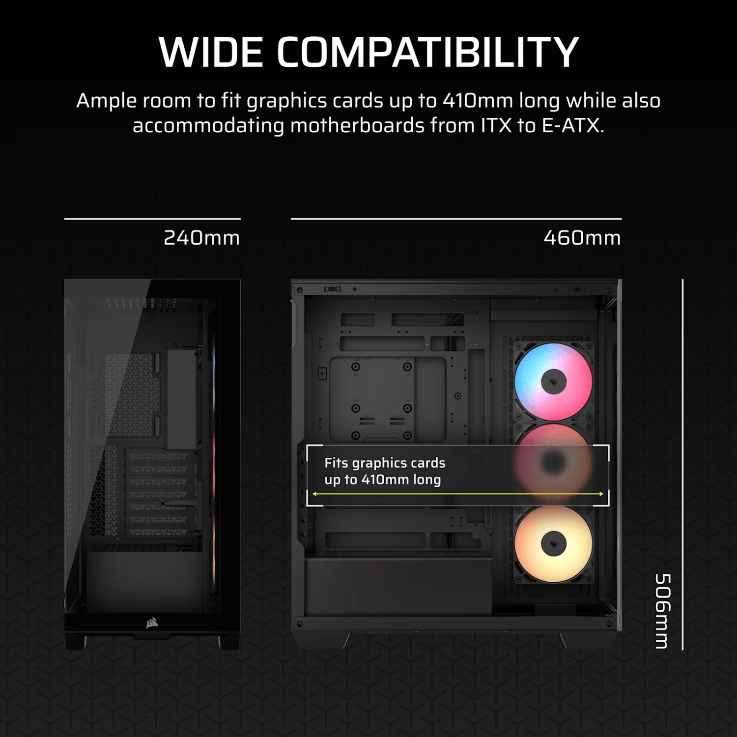 CC 9011322 WW Corsair 3500X RS R ARGB Mid Tower PC Cas wr 05