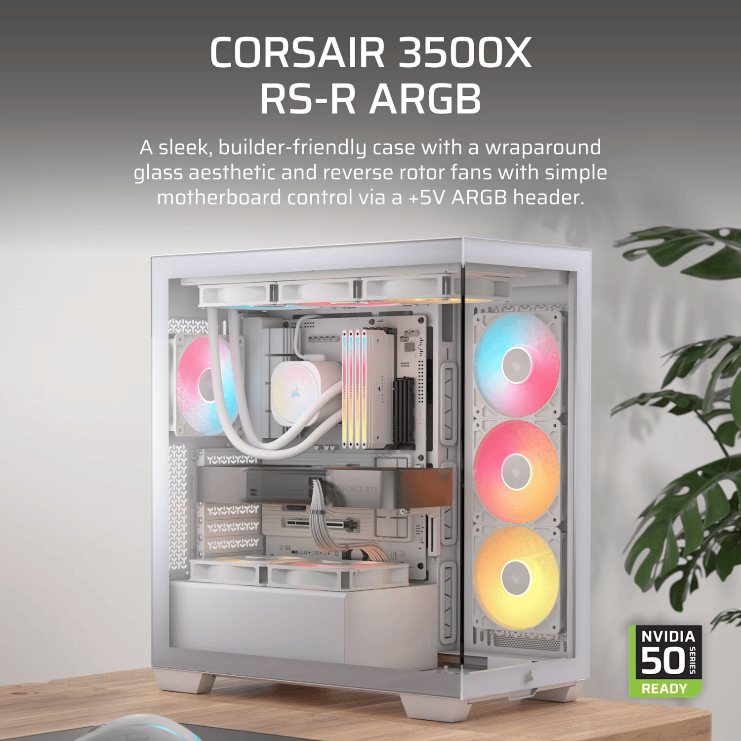 CC 9011323 WW Corsair 3500X RS R ARGB Mid Tower PC Cas wr 02