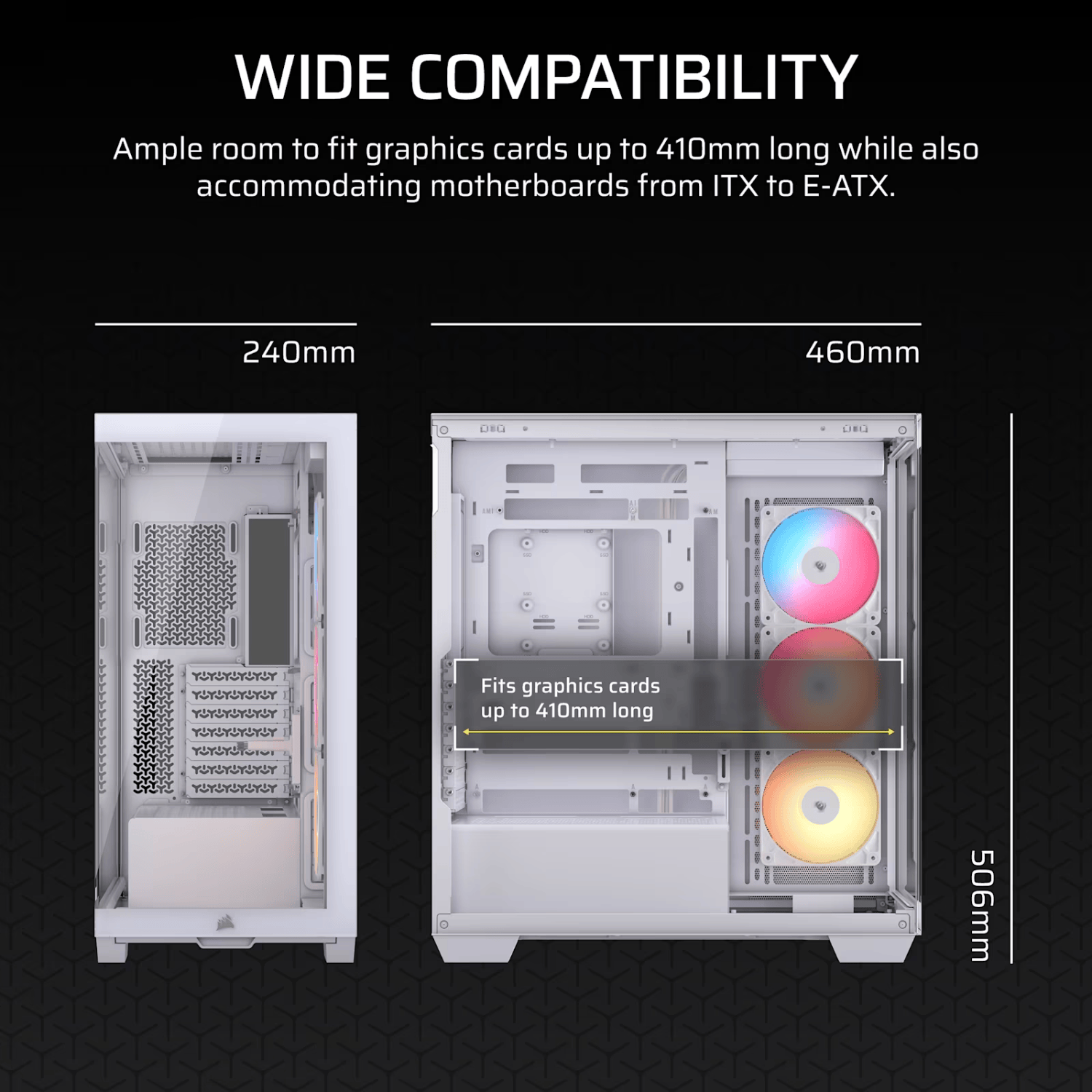 CC 9011323 WW Corsair 3500X RS R ARGB Mid Tower PC Cas wr 05