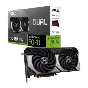 DUAL RTX5070 O12G ASUS Dual GeForce RTX 5070 12GB GDDR7 OC Edition Graphics Card wr 01a
