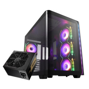 FSP10 FSP M580 ATX Gaming Chassis and HV Pro 650W Power Supply Bundle wr 01a