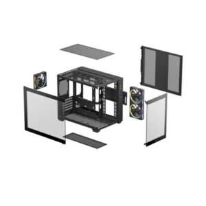 R CG330 BKNGM3 G DEEPCOOL CHASSIS CG330 5F MATX ARGB BK wr 05