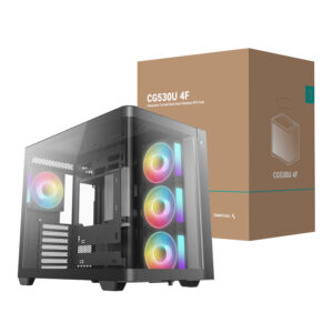 R CG530U BKAGA4 G DeepCool CG530U 4F ATX Gaming Chassis Black wr 01a