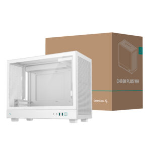 R CH160 WHNGM0 G DeepCool CH160 PLUS Micro ATX Chassis White wr 01a