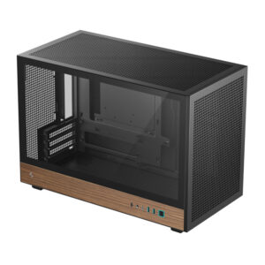 R CH260 BKNWM0 G 1 DeepCool CH260 Wood mATX Gaming Chassis Black wr 04a