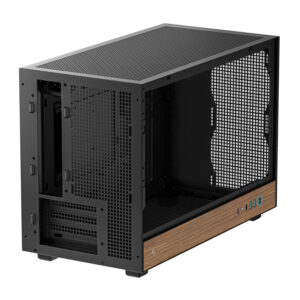 R CH260 BKNWM0 G 1 DeepCool CH260 Wood mATX Gaming Chassis Black wr 05a