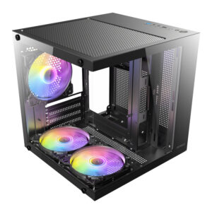 VCX10M RGB Antec VCX10M RGB M ATX Mini Tower Gaming Chassis wr 05