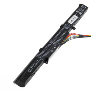 A41-X550E X55LM9H Battery for ASUS R751JN K751S X751MA A450E X450JF X450E F550D (14.4V 37Wh 4-Cell) – Front view top 45° angle