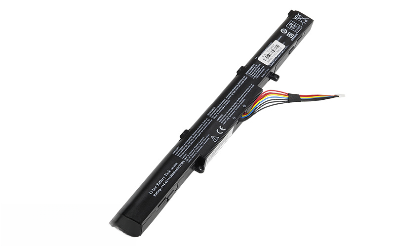 A41-X550E X55LM9H Battery for ASUS R751JN K751S X751MA A450E X450JF X450E F550D (14.4V 37Wh 4-Cell) – Front view top 45° angle
