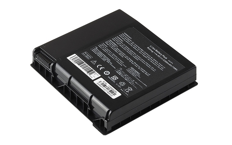 A42-G74 Battery for ASUS G74J G74JH G74SW G74SX (14.4V 75Wh 8-Cell) – Front view top 45° angle