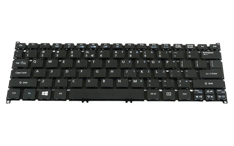 Acer Aspire S3-391 keyboard (P/N: 90.4TH07.S1D V128230BS1) – Front view – keys & layout
