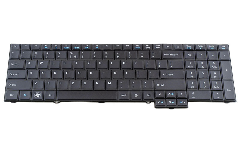 Acer TravelMate 5760 5760Z 5760G 8573G Keyboard – Front view – keys & layout