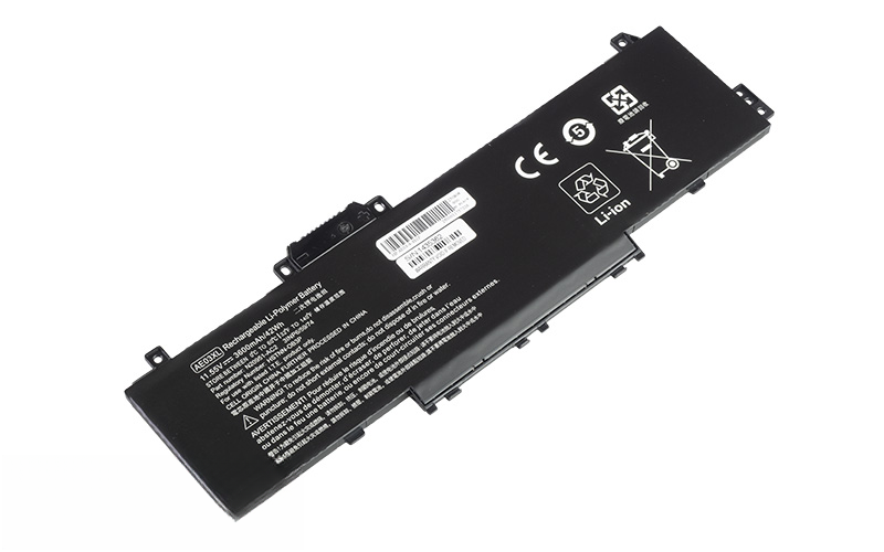 AE03XL HSTNN-OB3E Battery for HP 240 245 246 250 255 256 G10 15-FC 15-FD (11.55V 42Wh 3-Cell Li-Poly) – Front view top 45° angle
