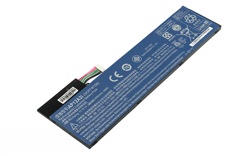 AP12A3i AP12A4i Battery for Acer Aspire M3-581T M3-581TG (11.1V 54Wh Li-Poly) – Front view top 45° angle