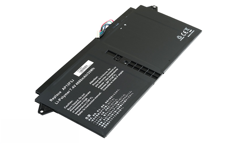AP12F3J Battery for Acer Aspire S7-391 (7.4V 35Wh Li-Polymer) – Front view top 45° angle