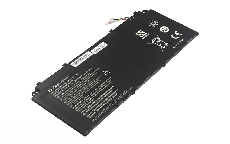 AP15O5L Battery for Acer Chromebook R 13 CB5-312T Swift 5 SF514-51 Spin 5 SP513-52N (11.1V 48Wh 3-Cell Li-Polymer) – Front view top 45° angle