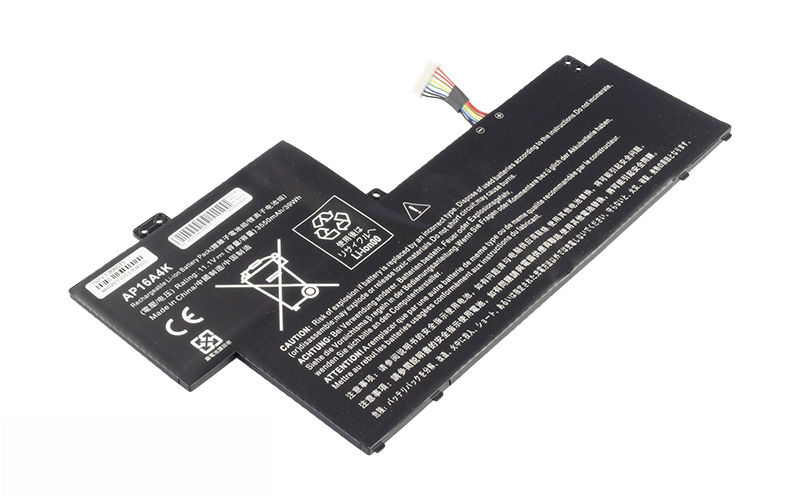AP16A4K Battery for Acer Swift 1 SF113-31 N17P2 N16Q9 (11.1V 39Wh 3-Cell Li-Poly) – Front view top 45° angle