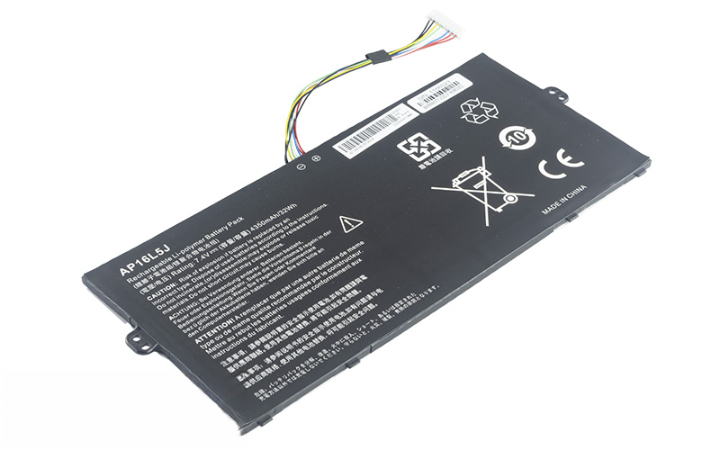 AP16L5J Battery for Acer Swift 5 SF514-53T SF514-52T Acer Spin 1 SP111-32N (7.4V 32Wh 2-Cell Li-Polymer) – Front view top 45° angle