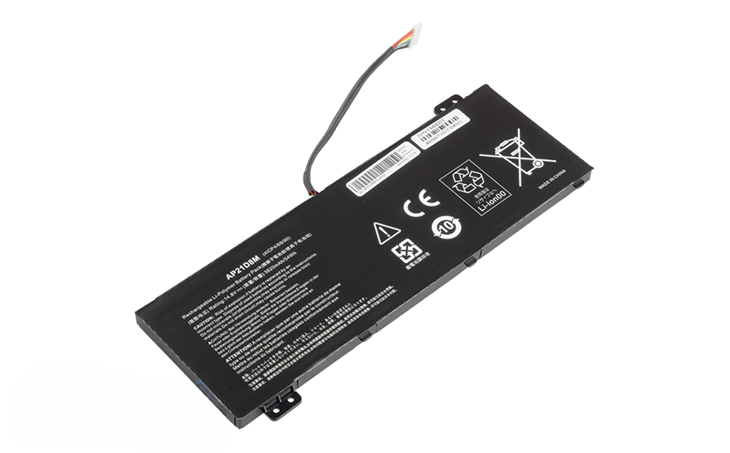 AP21D8M Battery for Acer Nitro 5 AN515-46 AN515-47 AN515-58 Nitro 16 AN16-51 (14.8V 54Wh 4-Cell Li-Poly) – Front view top 45° angle